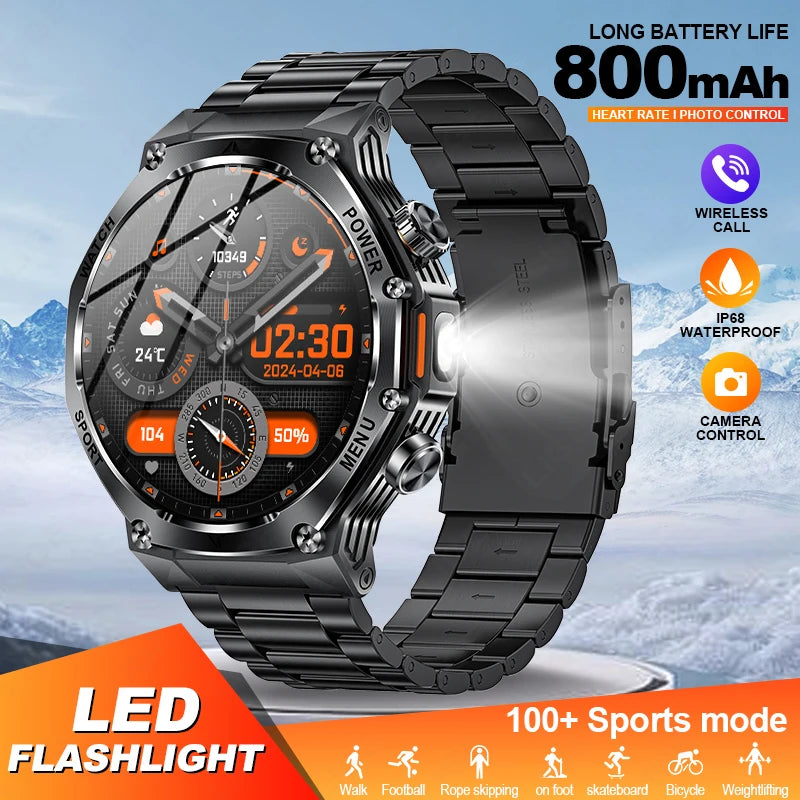 LIGE New Men Smart Watch Bluetooth Calling 800mAh