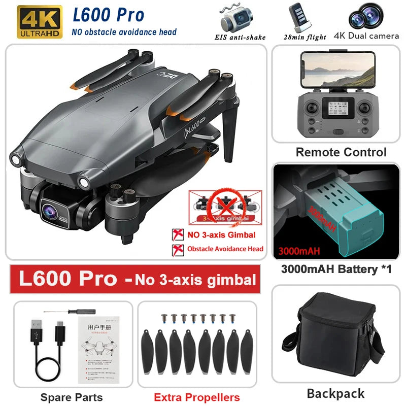 2025 New L600 PRO MAX GPS Drone 5KM