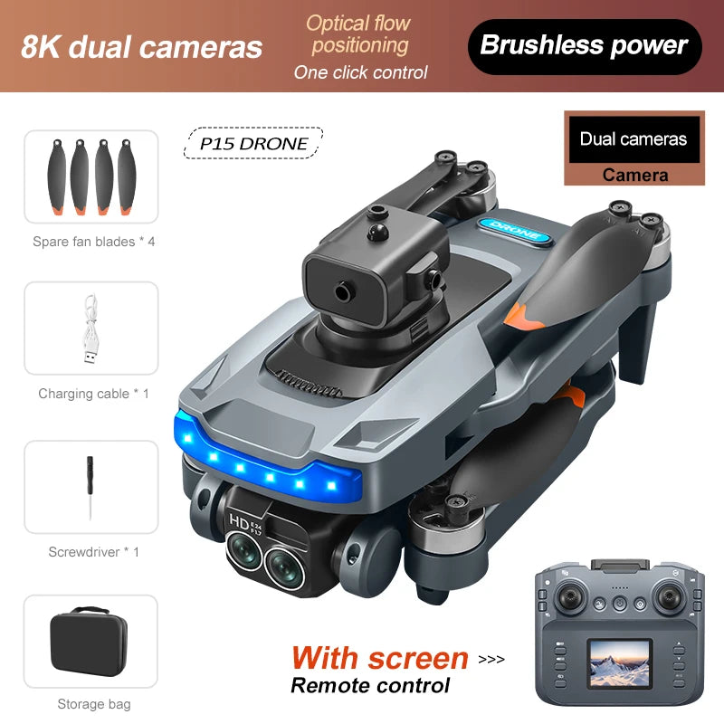 P15 Screen Control Drone 8K Professional Camera HD