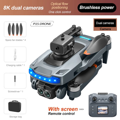 P15 Screen Control Drone 8K Professional Camera HD