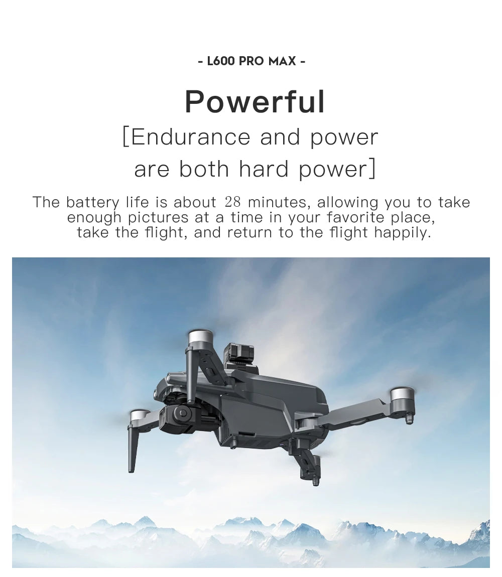 L600 PRO MAX GPS Drone Professional 4K 3-Axis