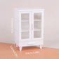 2Pcs/set Miniature White Cupboard Display Cabinet Storage Lockers