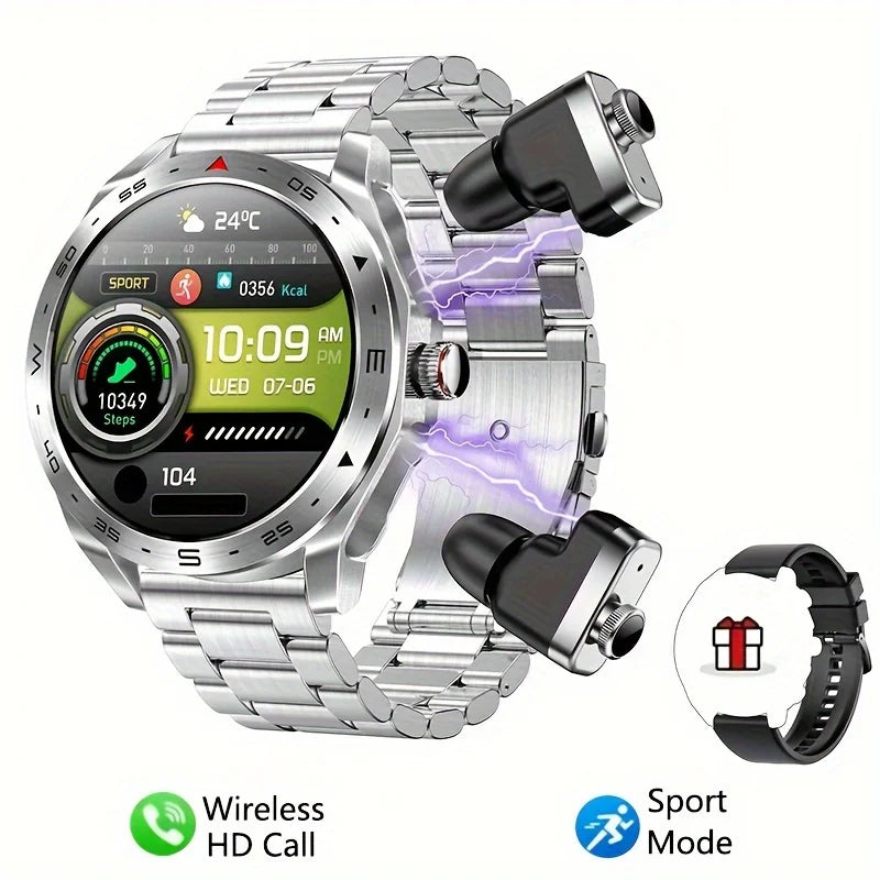 2024 New Smart Watch TWS 2-in-1 Bluetooth Earphones