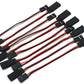 10pcs 100mm/150mm/200mm/300mm/500mm RC Servo Extension Cord Cable Wire
