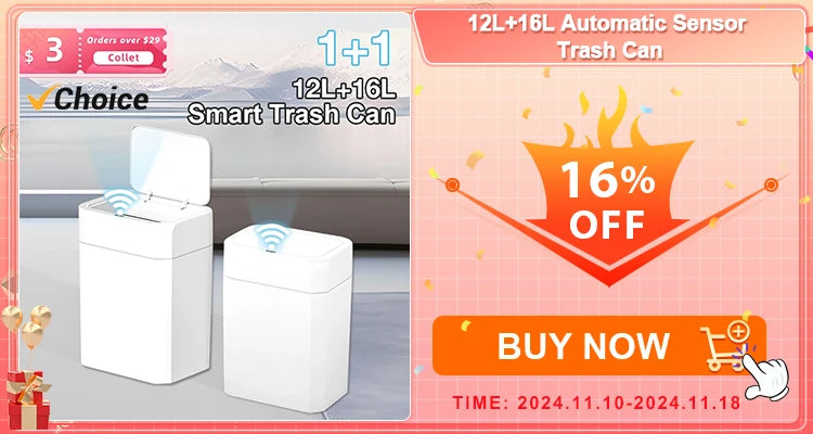 20L Smart Sensor Trash Can With Display Type-C