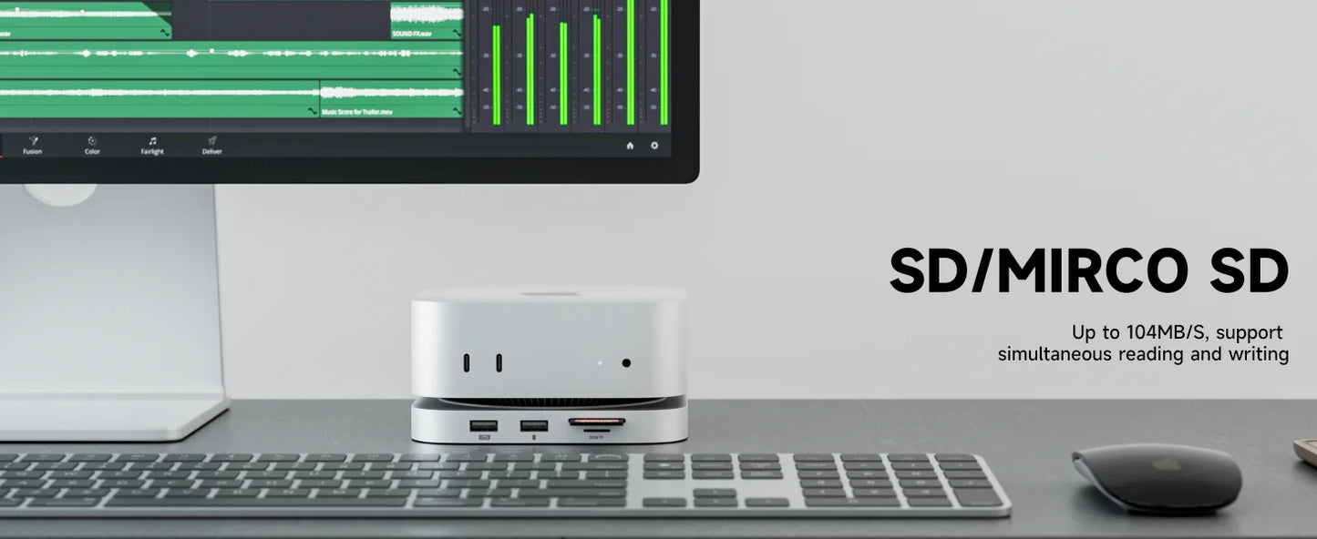Minisopuru Mac Mini M4 Dock Stand with M.2