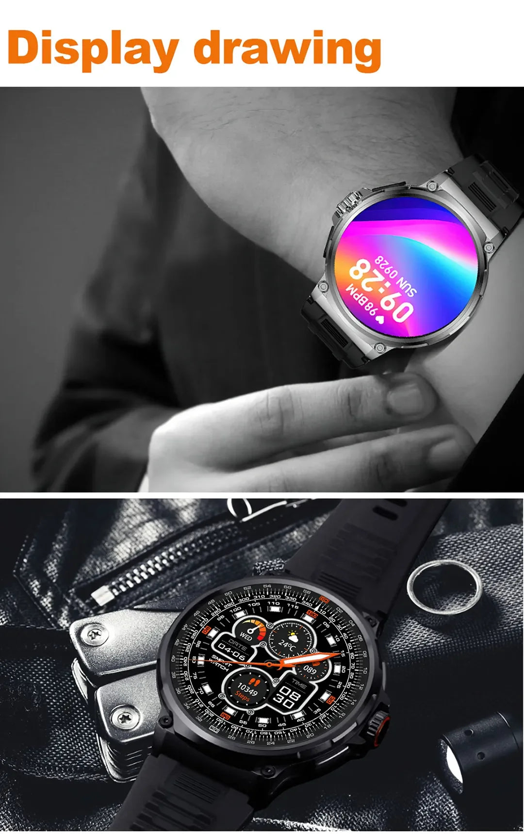 New 710mAh Bluetooth Call Smart Watch Men Sports