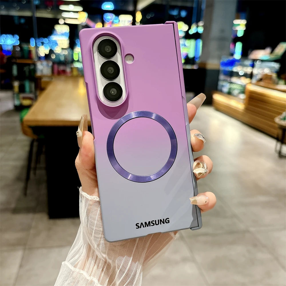 Soft Liquid Silicone Gradient Magnetic Case for Samsung Galaxy Z Fold