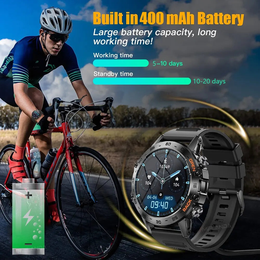 MEVADEN Steel 1.39 Bluetooth Call Smart Watch Men