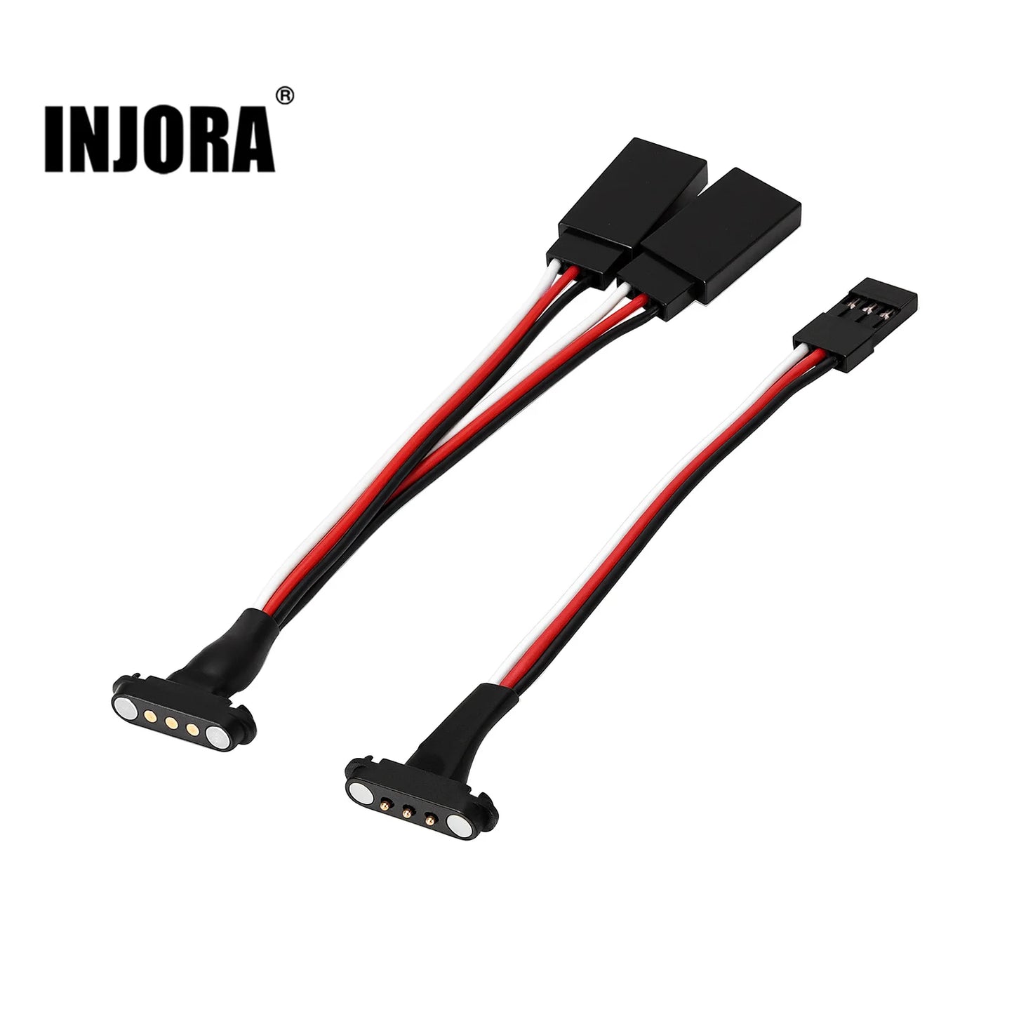 INJORA Magnetic Snap-on JR Extension Cable 1-to-2 Y