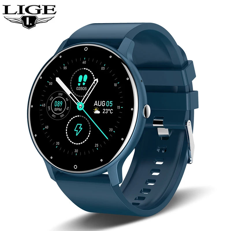 LIGE Smart Watch Women Men Full Touch Screen Bluetooth