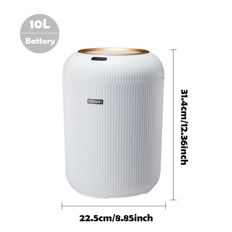 Automatic Trash Can with Lid, Small Plastic Smart