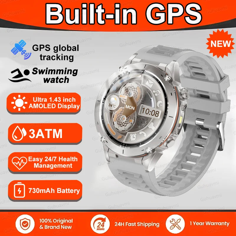 2025 New Smart Watch Men 1000mAh Large Capacity