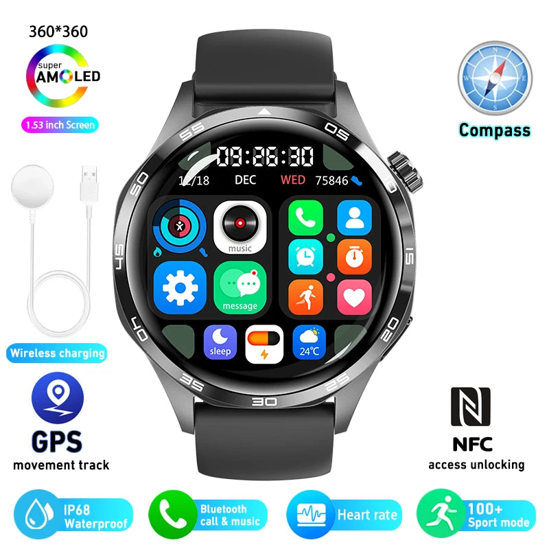 For HUAWEI GT5 Pro GPS NFC Smart Watch