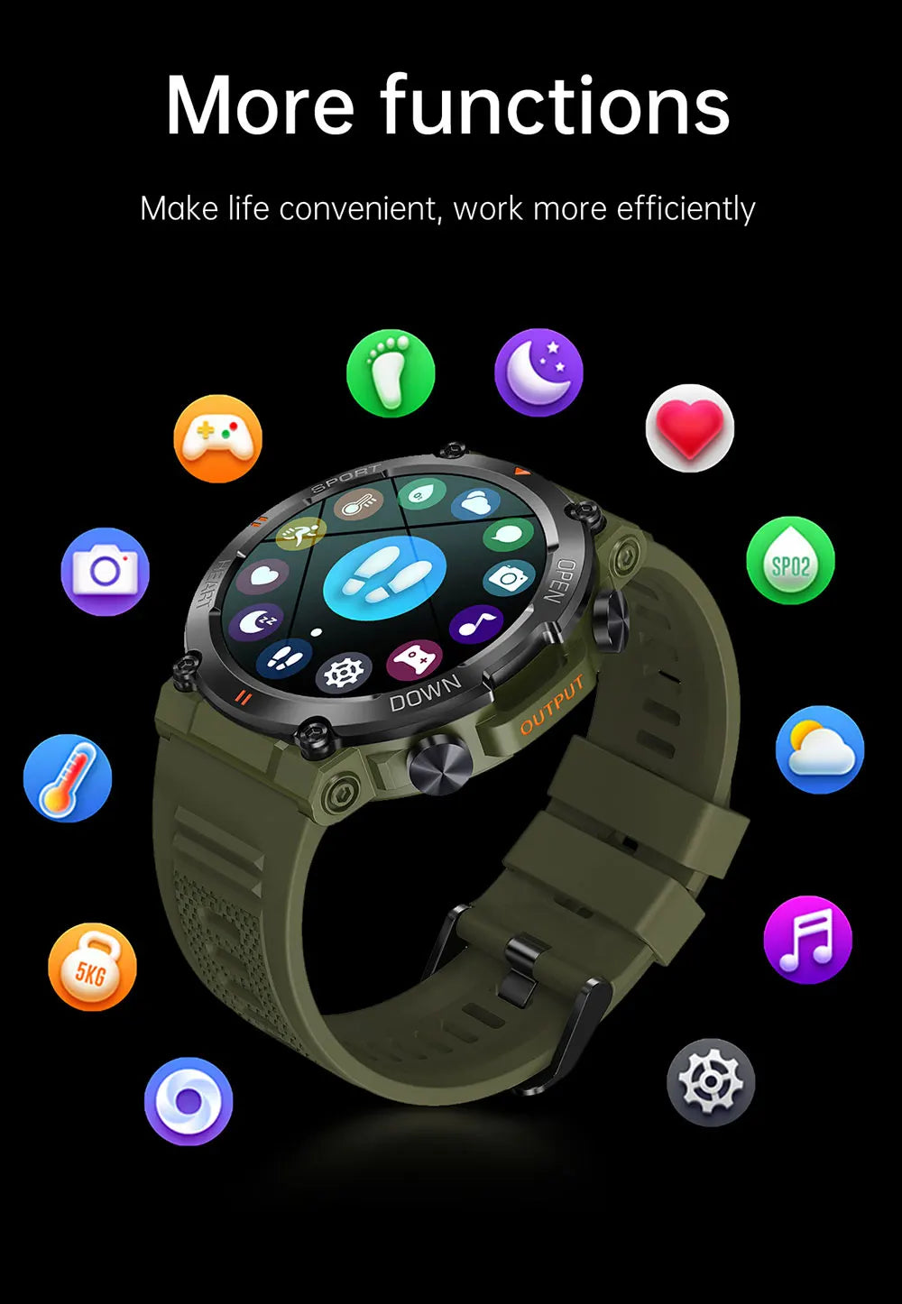 MEVADEN 1.39 Inch HD Bluetooth Call Smart Watch