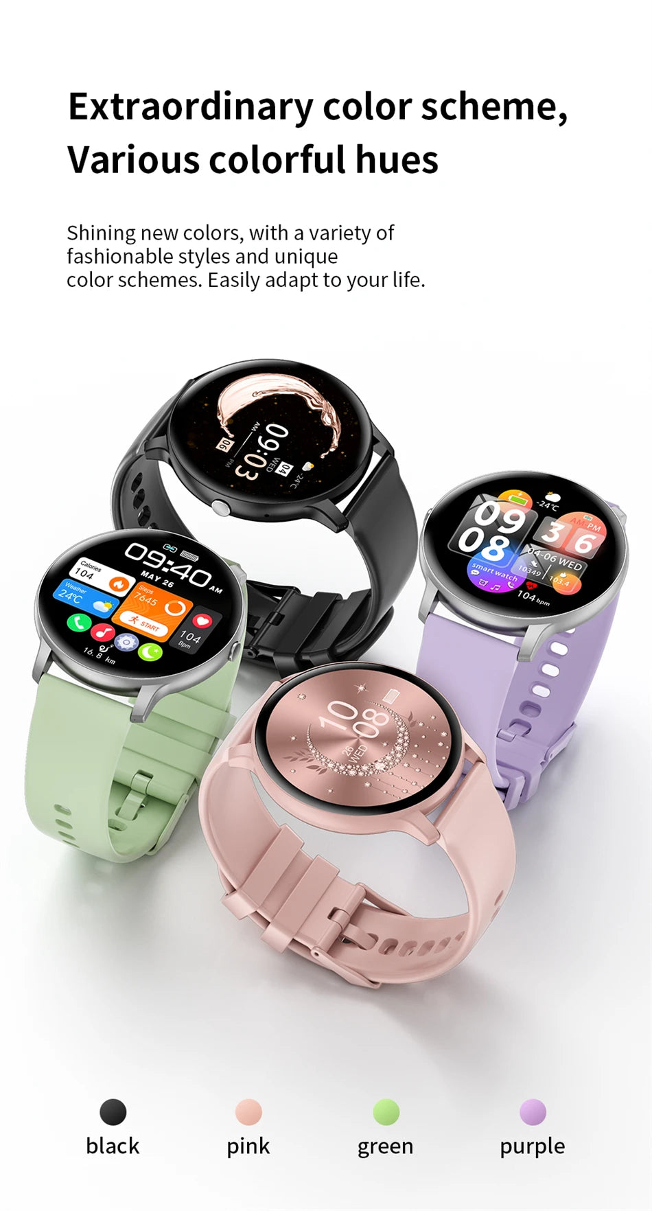 2025 New Smart Watch Women Men Bluetooth Call