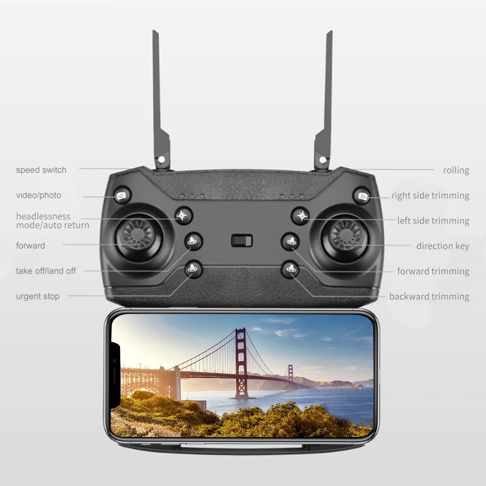 New E88Pro RC Drone 4K Professinal With 1080P