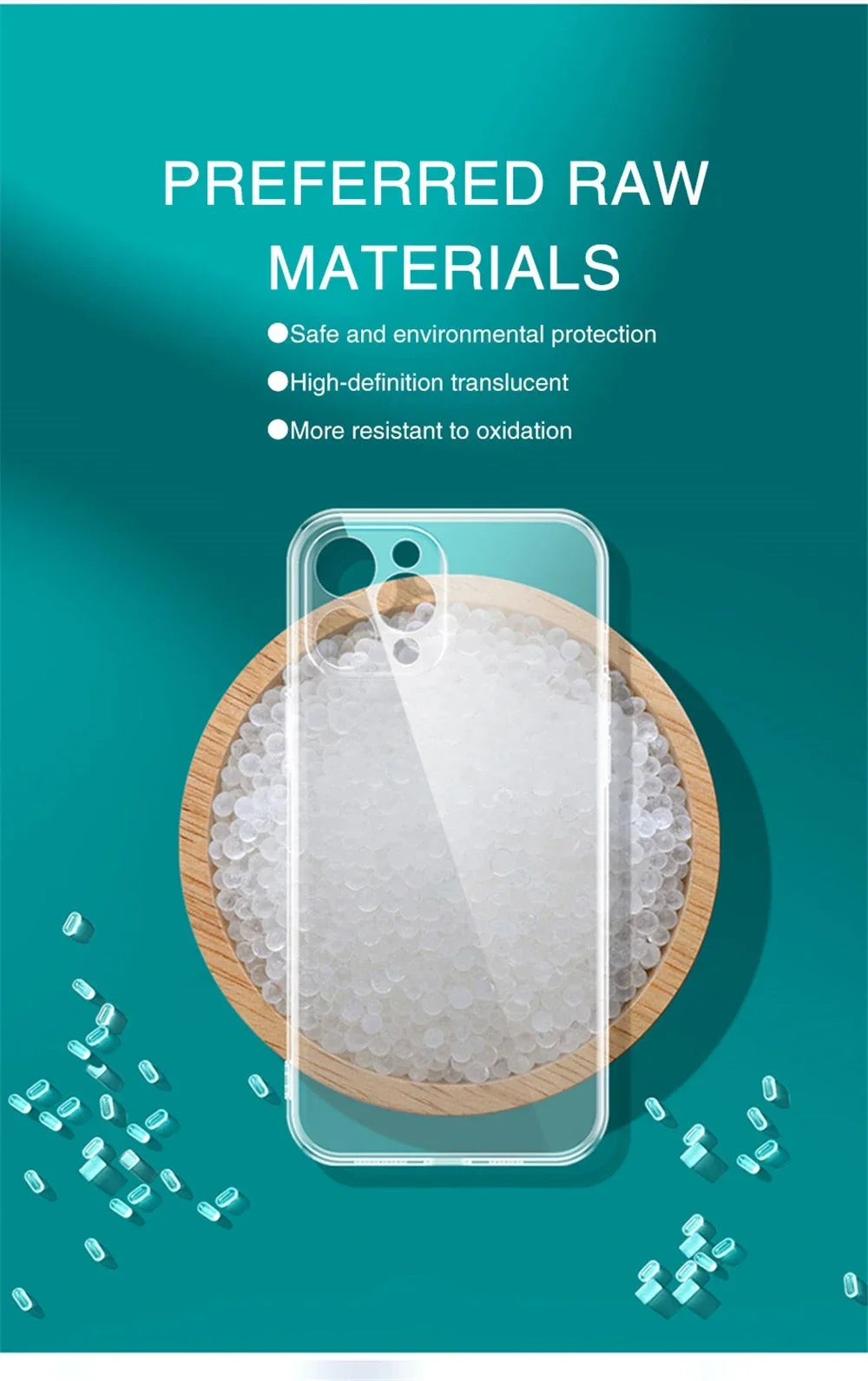 2 PCS Soft Transparent Back Cover for IPhone