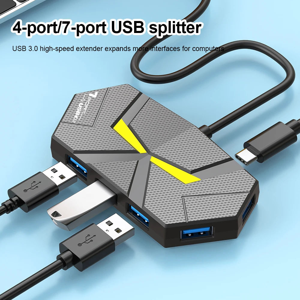 7 Ports USB 3.0 HUB Type C Docking