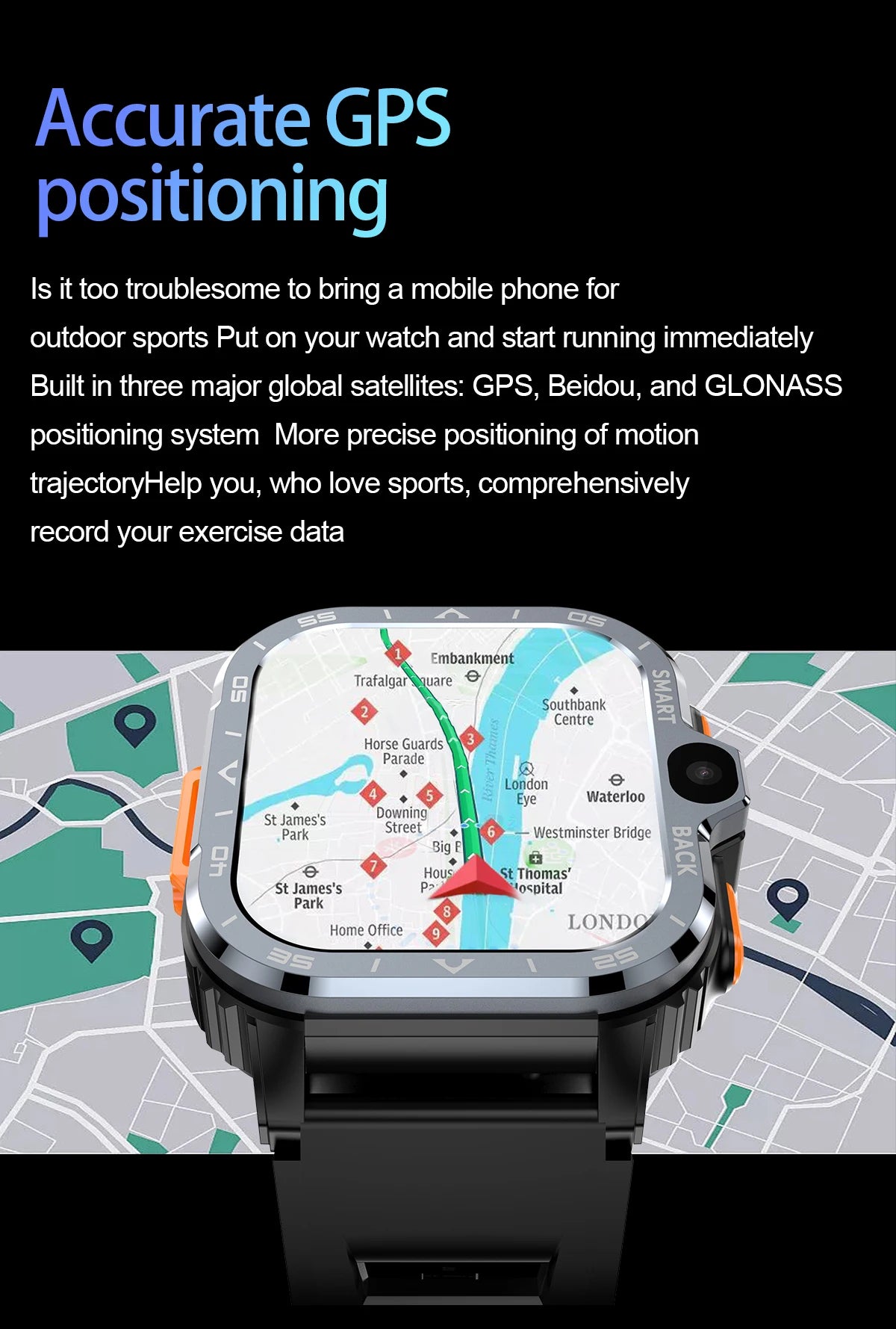 Valdus PGD Android Smart Watch Men GPS 16G/64G