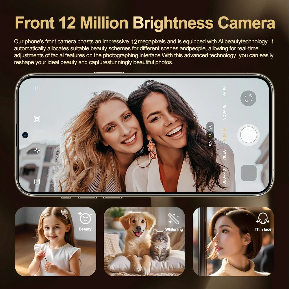 FUFFI X7 Pro Smartphones Cellphone Android 14 6.56
