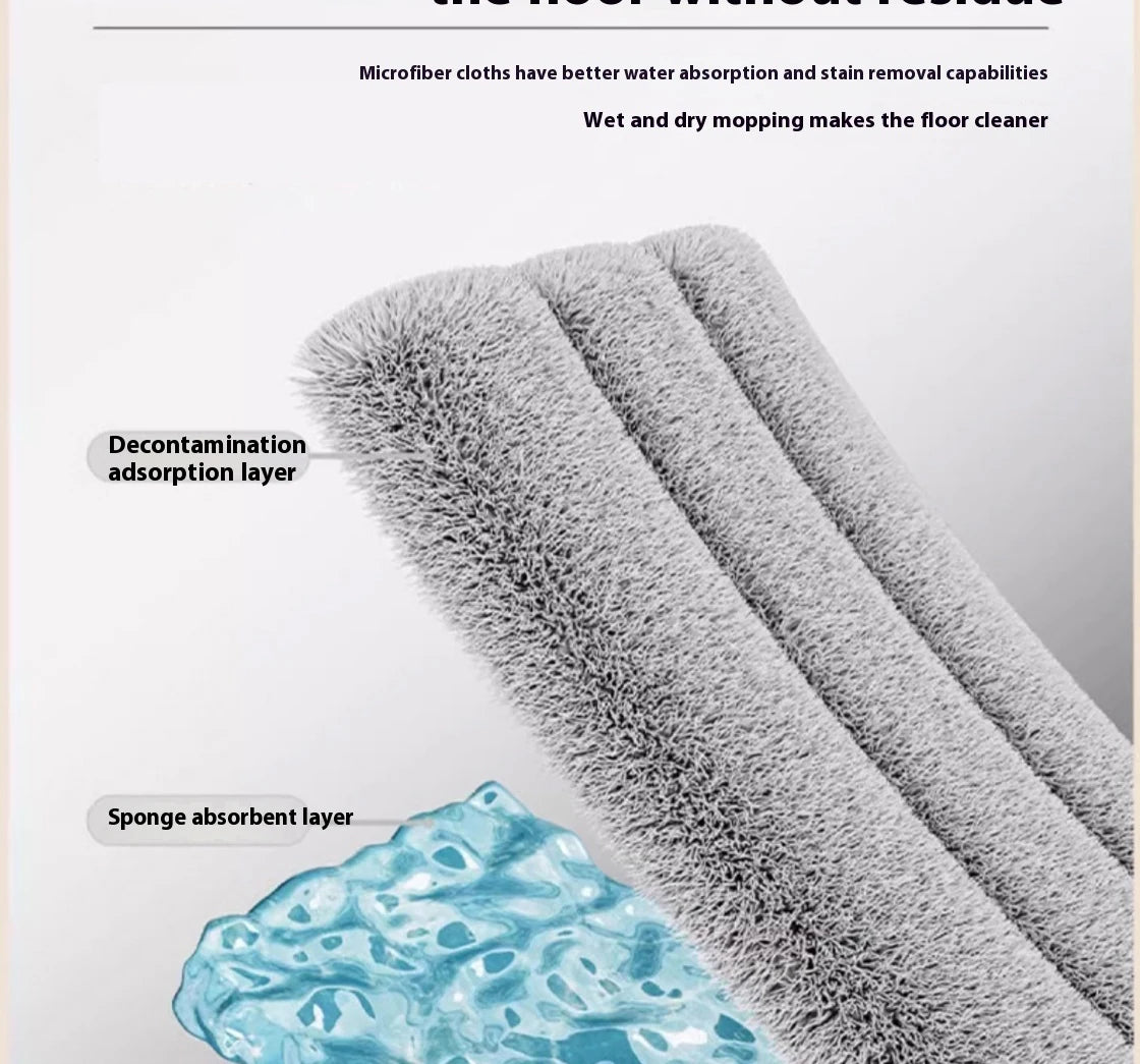 New Large Household Spray Mop With Replaceable Microfiber
