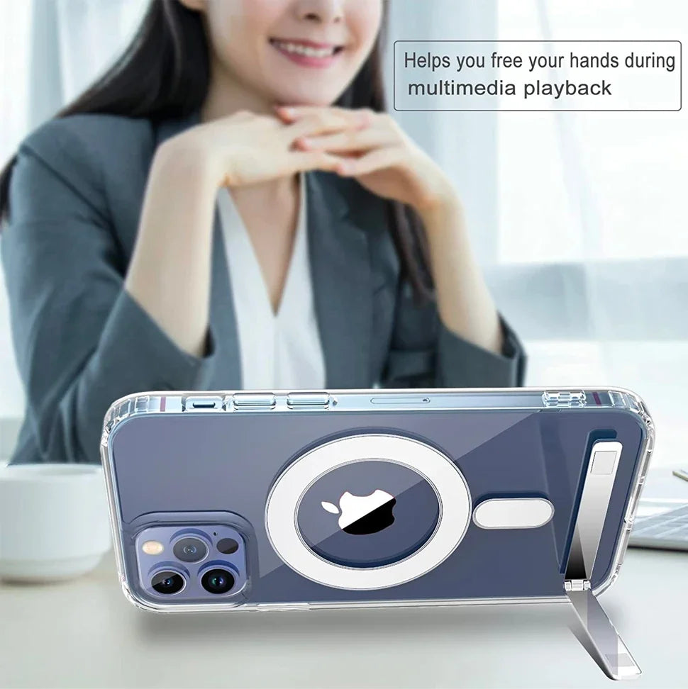 Clear Magnetic Phone Case for iPhone 16 15