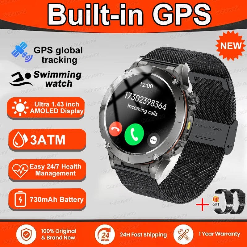 2025 New Smart Watch Men 1000mAh Large Capacity