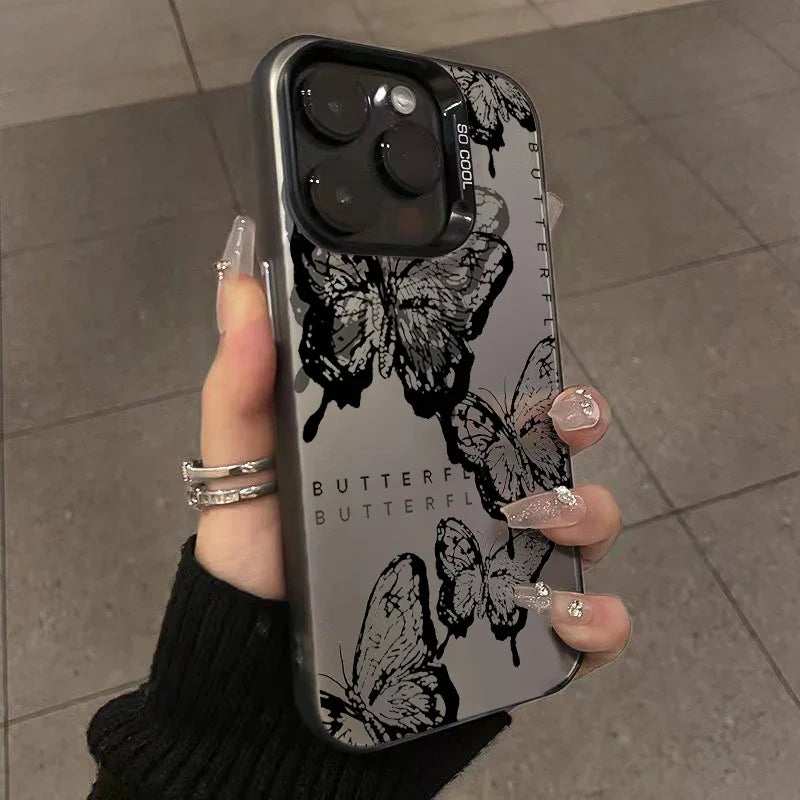 Retro Black Butterfly Phone Case For Iphone 16