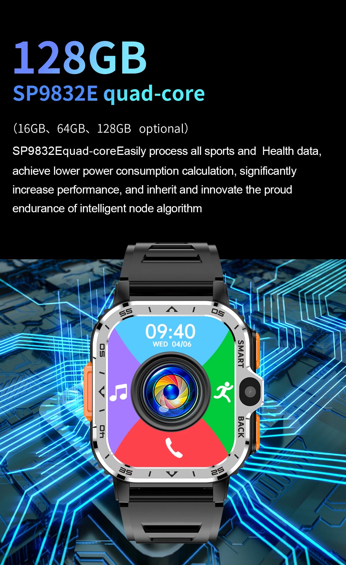 Valdus PGD Android Smart Watch Men GPS 16G/64G