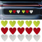 12pcs Heart Shape Reflective Car Stickers Night Warning