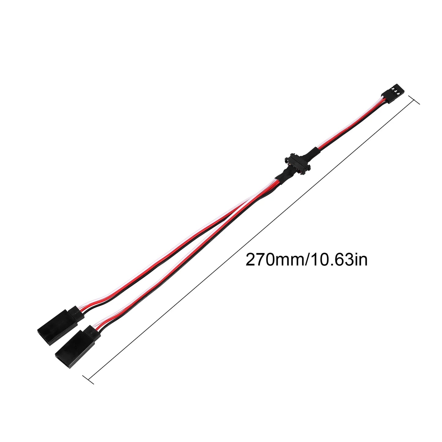 INJORA Magnetic Snap-on JR Extension Cable 1-to-2 Y