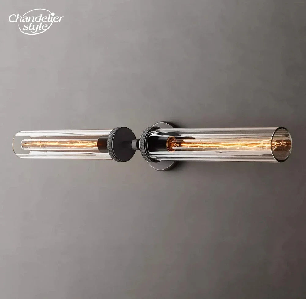 Modern Glass Wall Lamps Lustre LED Lambeth Knurled