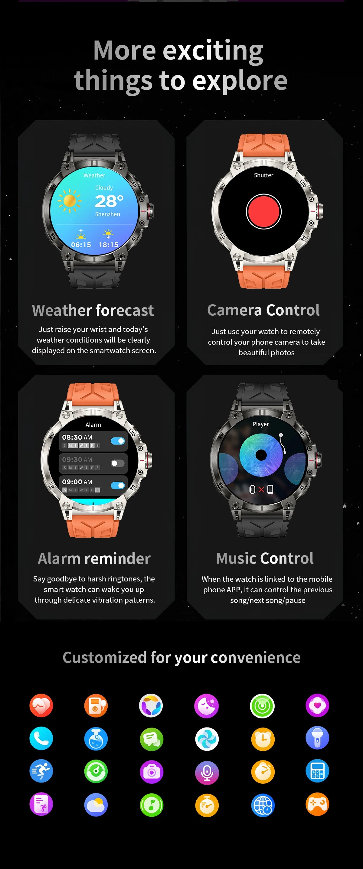 LIGE 760mAh Large Battery Outdoor Smart Watch Men