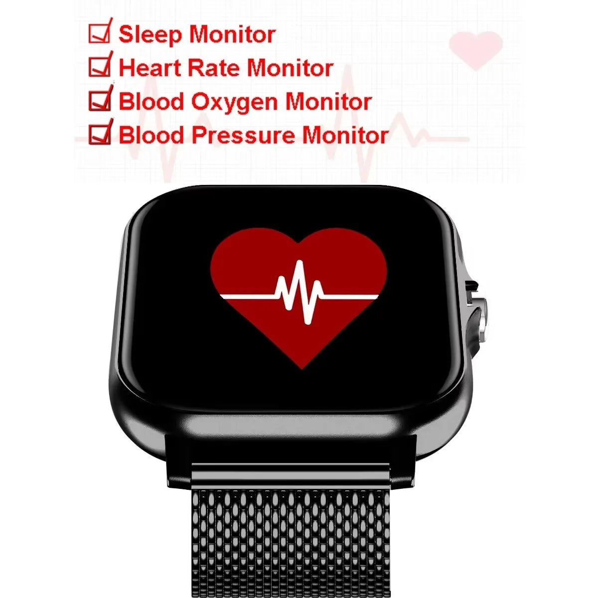 1.83'' Waterproof Smart Watch with Message Answer Call