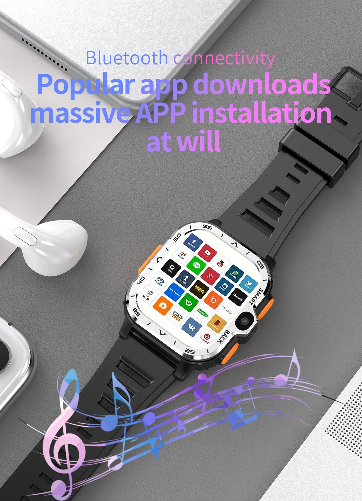 Valdus PGD Android Smart Watch Men GPS 16G/64G