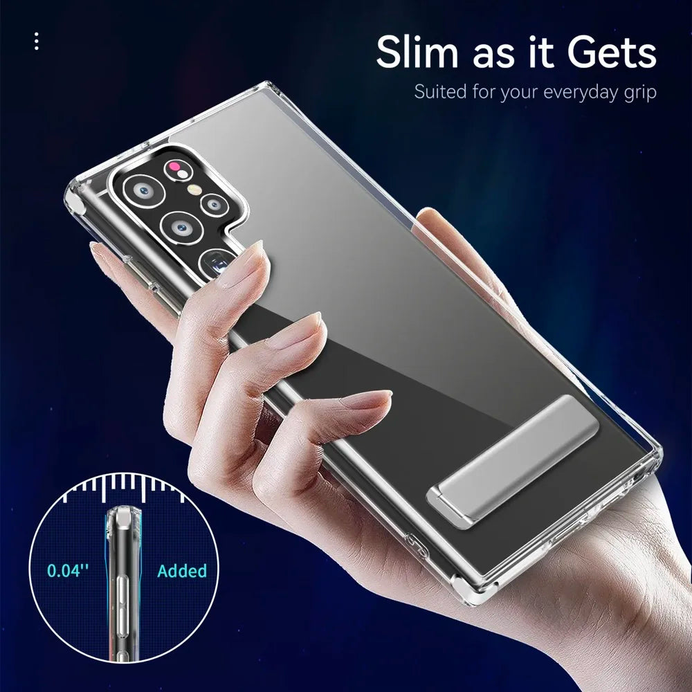 UYUXIO Kickstand Clear Mobile Phone Case for Samsung