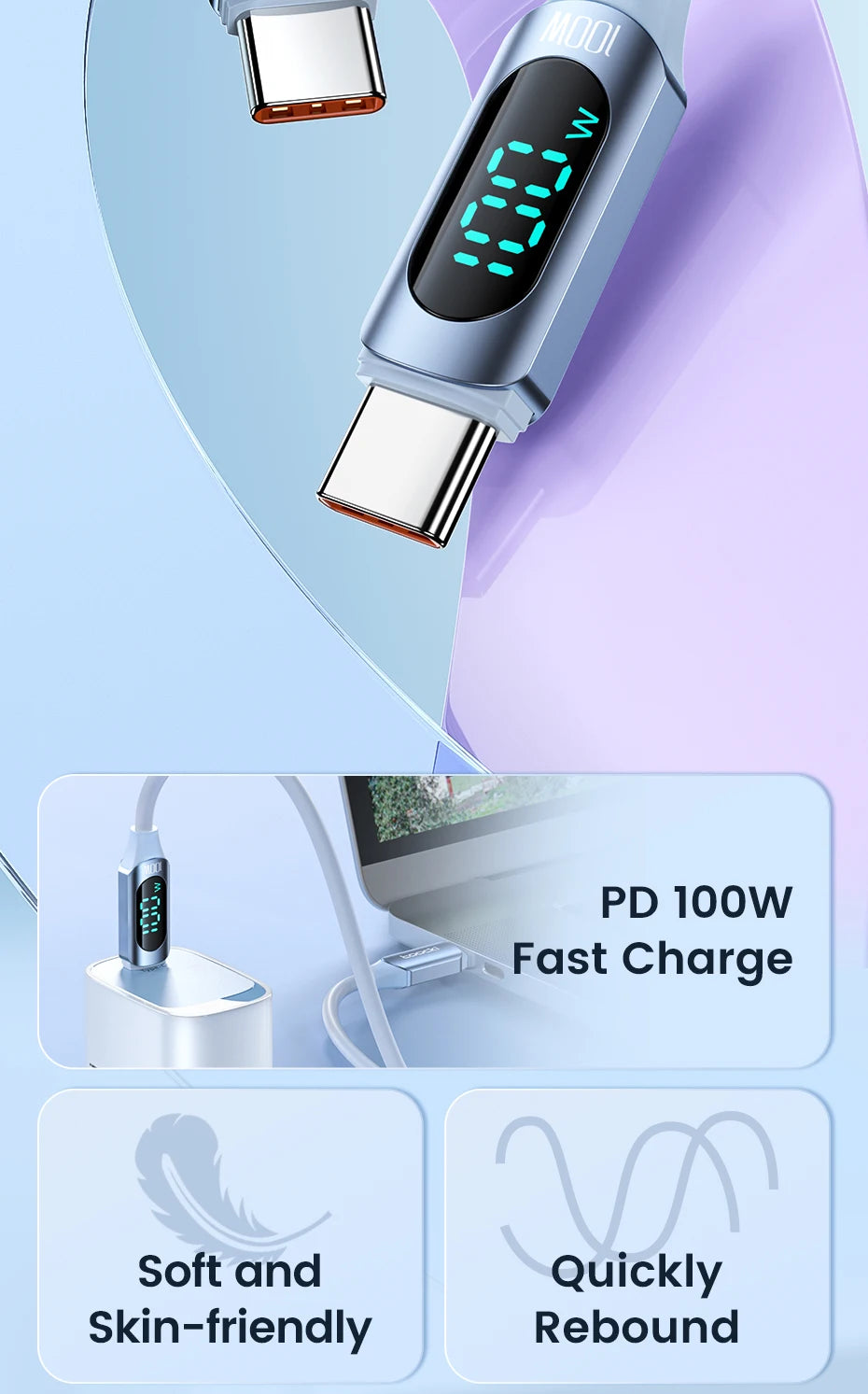 Toocki 100W Type C to Type C Cable