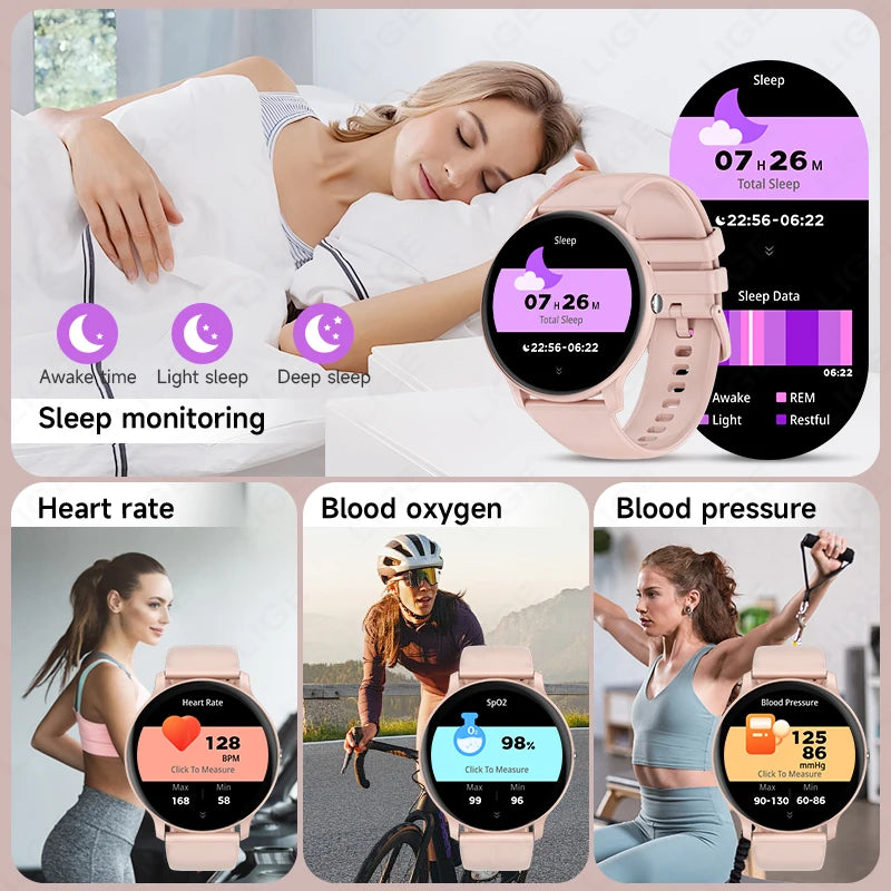 2025 New Smart Watch Women Men Bluetooth Call