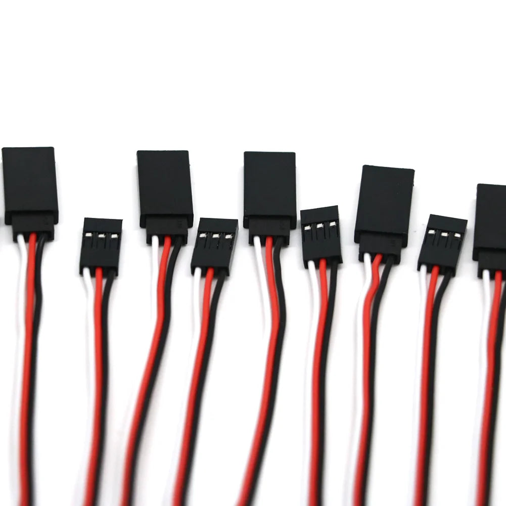 10pcs 100mm/150mm/200mm/300mm/500mm RC Servo Extension Cord Cable Wire