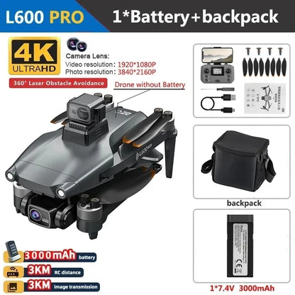 L600 PRO MAX GPS Drone Professional 4K 3-Axis