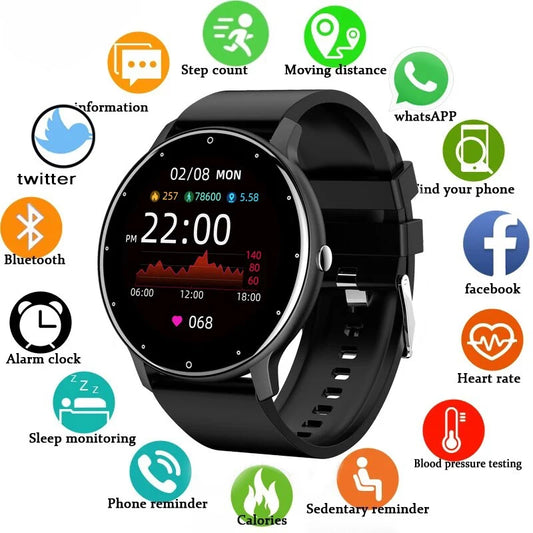 LIGE Smart Watch Women Men Full Touch Screen Bluetooth