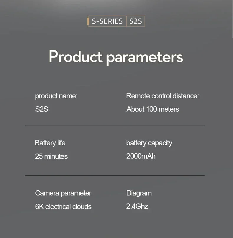XIAOMI MIJIA S2S Mini Drone Profesional 8K Dual