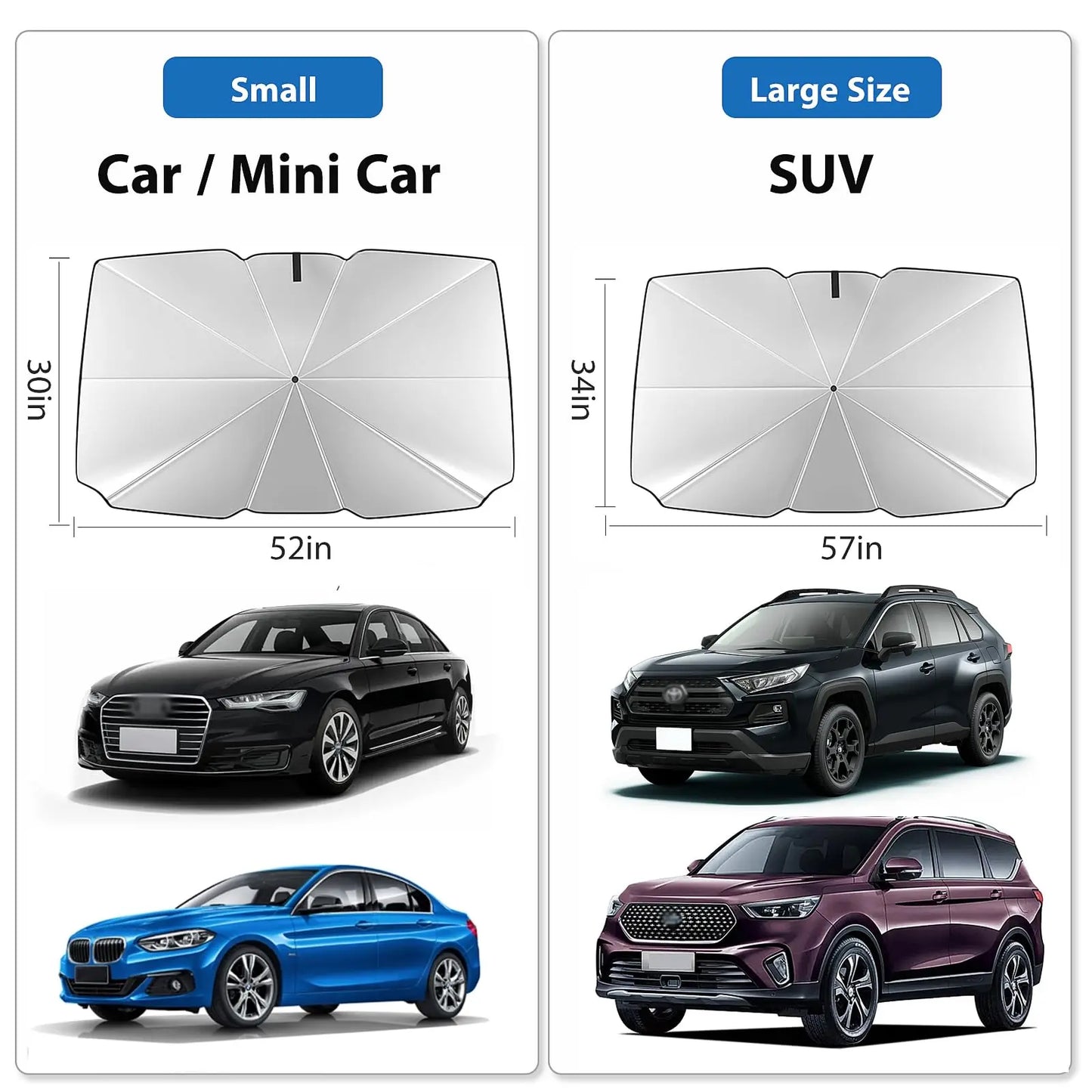 Car Sunshade Windshield Window Umbrella Foldable Sun Shade