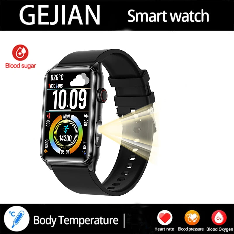 2025 New Smart Watch Men LED Bluetooth Call