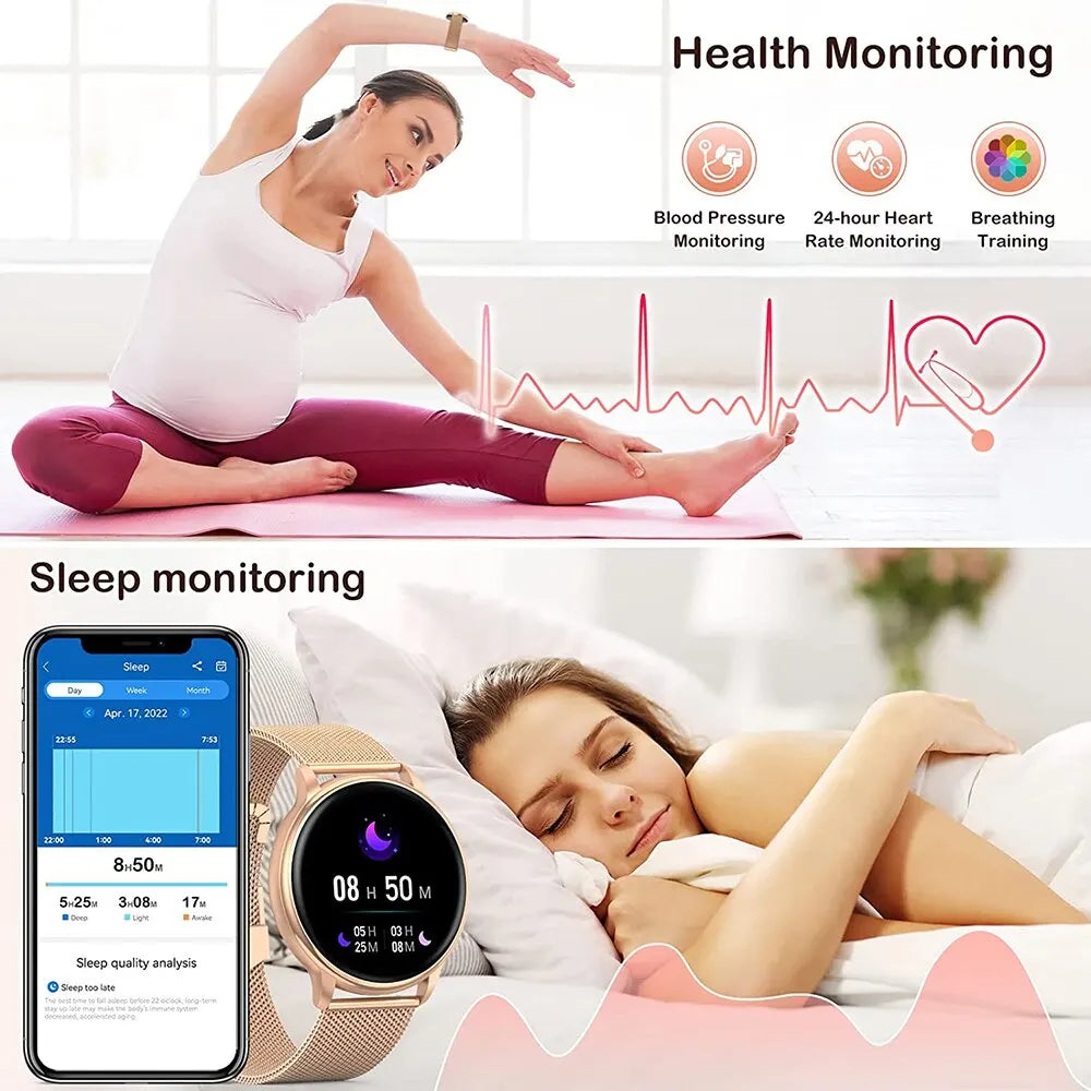 MEVADEN Bluetooth Call Smart Watch Women Custom Dial