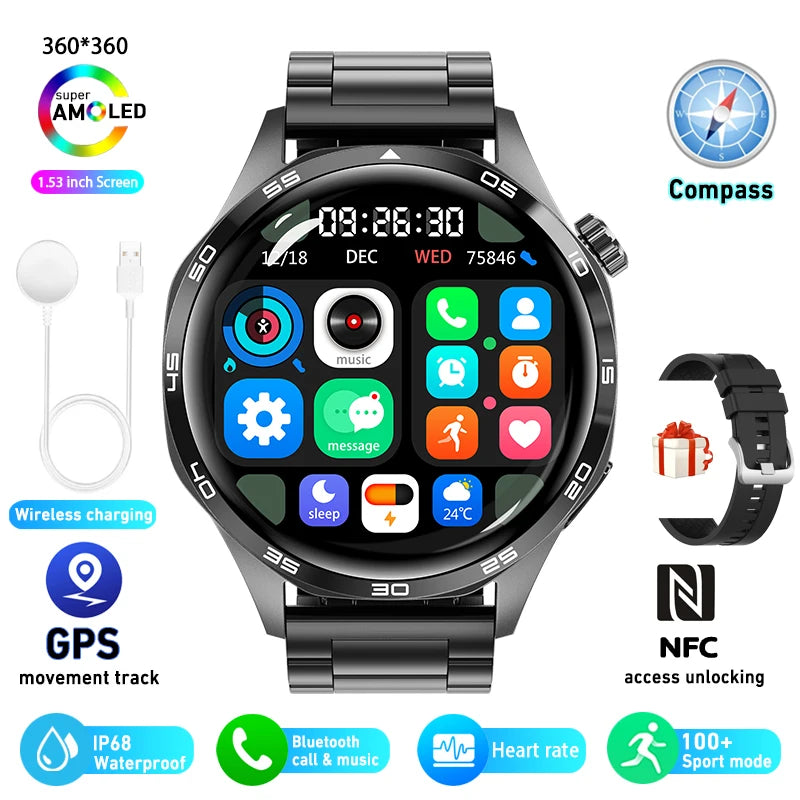 For HUAWEI GT5 Pro GPS NFC Smart Watch