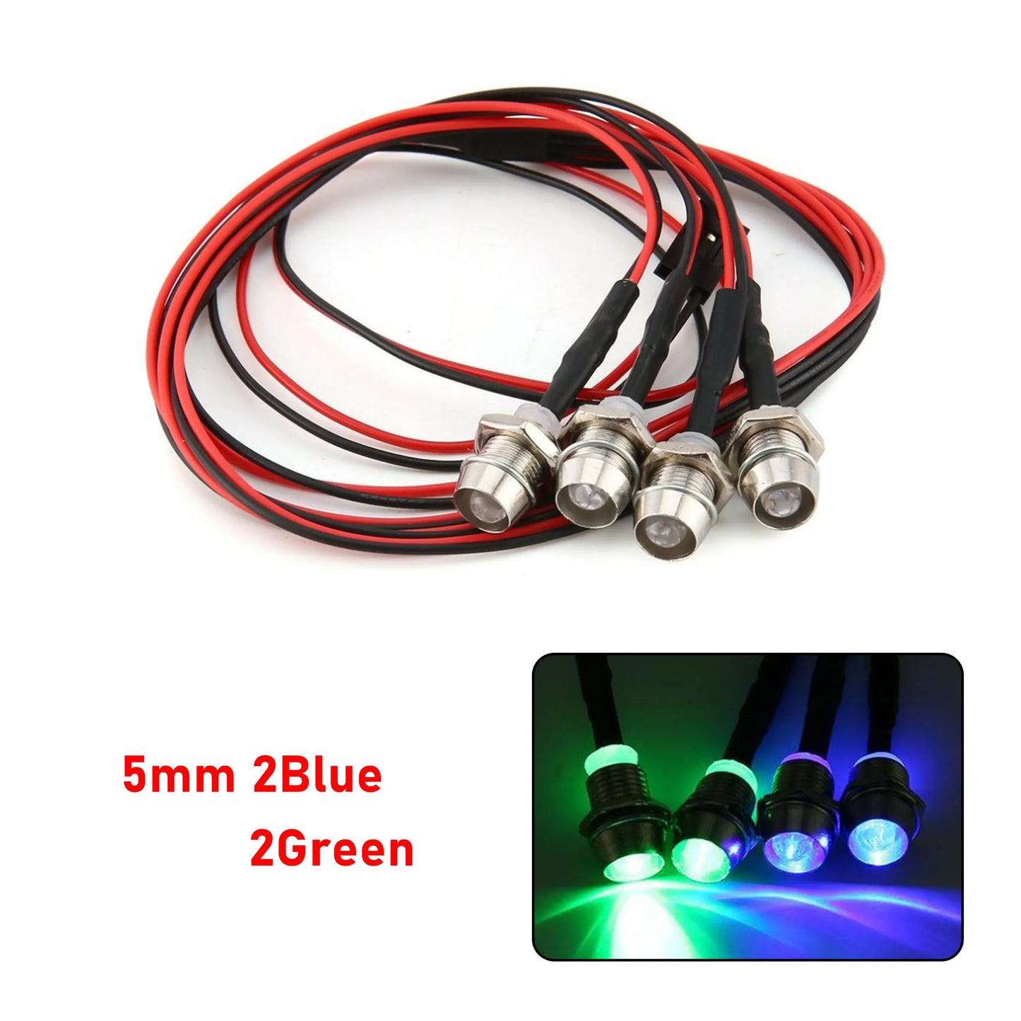 RC LED Light Kit Headlamps for 1/10 1/8