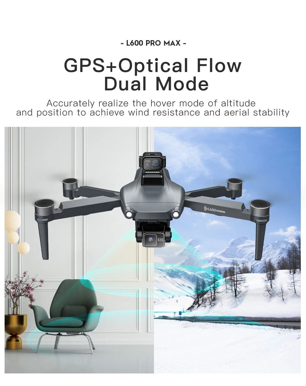 L600 PRO MAX GPS Drone Professional 4K 3-Axis