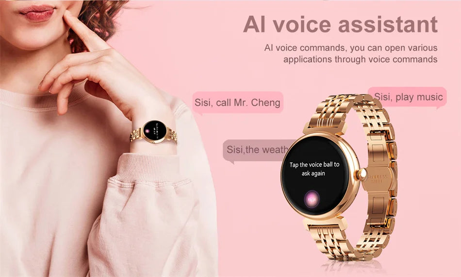 1.04 inch AMOLED Screen Fashion Ladies Smart Watch
